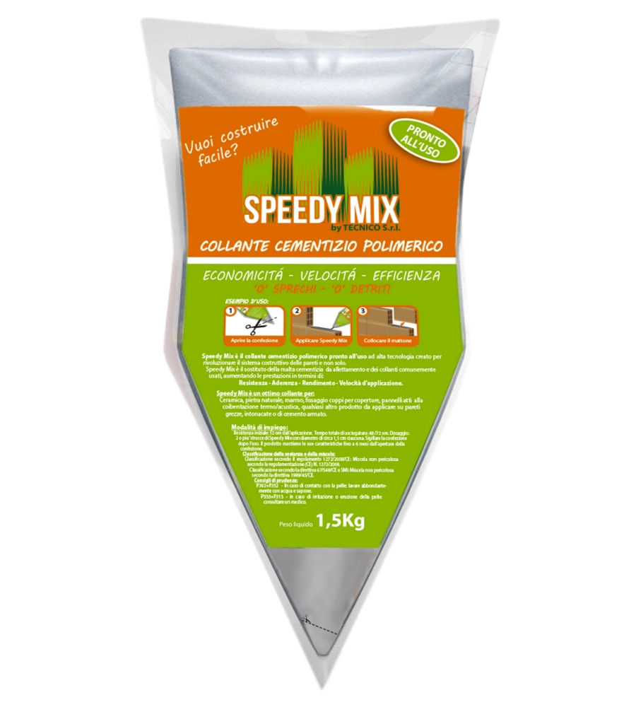 Speedy mix - malta polimerica pronta all' uso - 1,5 kg.